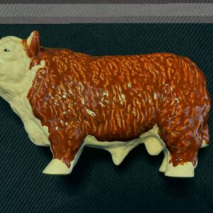 c1950's MELBA WARE / NELSON POTTERY HEREFORD BULL (RED)
