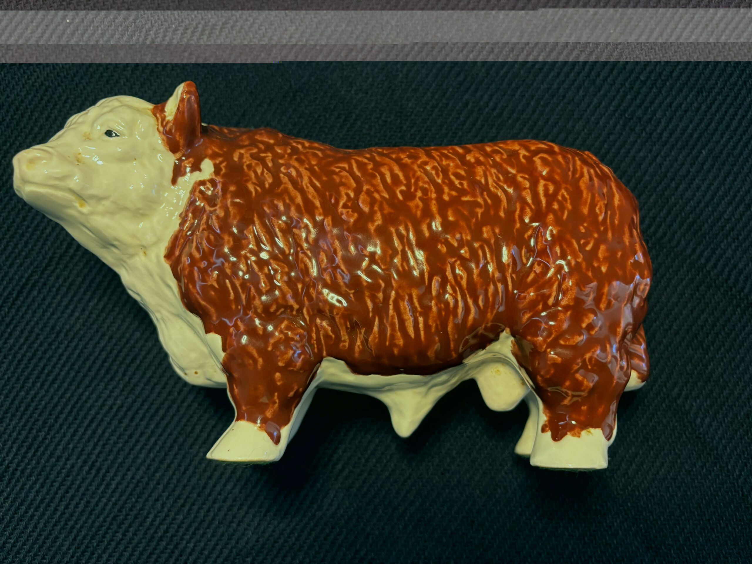 c1950's MELBA WARE / NELSON POTTERY HEREFORD BULL (RED)